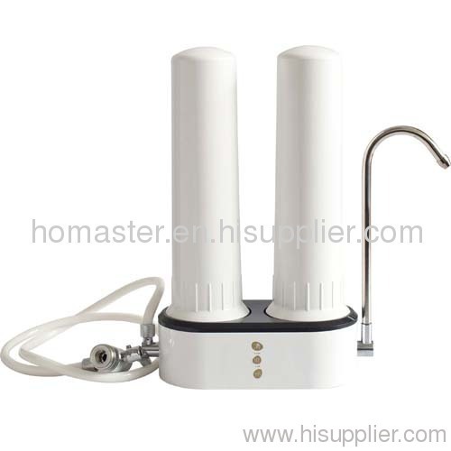 Two stage counter top water filter