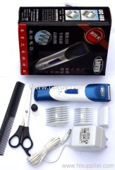 Rechargeable household hair clipper with 30 degree cutting blade