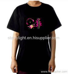 Starry-light 5.2usd el t shirt (factory price, good quality, fast send)