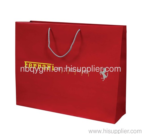 Landscape red color paper gift bags