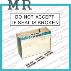 Custom warranty security shipping seal labels