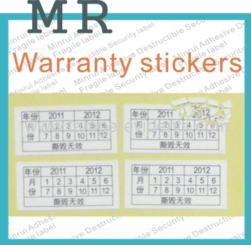 Custom warranty void security labels