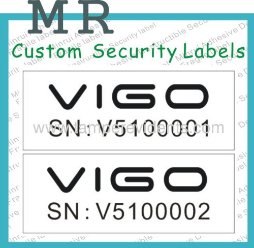 Warranty void security labels