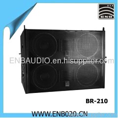 Dual 12 inch line array speaker, pro audio passive speaker, subwoofer loudspeaker