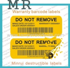 security barcode labels supplier