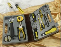 24 piece home tool set with leather case