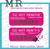 Tamper Evident Barcode Labels with Strong Adhesive,One Time Use Bar Code Labels With Numbers,Eggshell Barcode Stickers