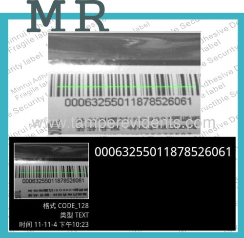 Destructive barcode stickers