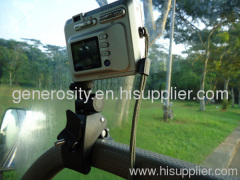 Motorcycle bicycle handlebar handgrip mount monopod camera mount
