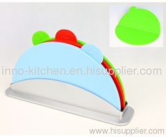 FOLDING ROUND SHAPE PLASTIC FOOD VEGETABLE FRUIT MEAT CUTTING CHOPPING BOARD