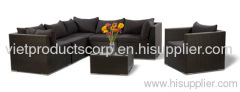 poly rattan furniture wicker sofa set living PE sofa set