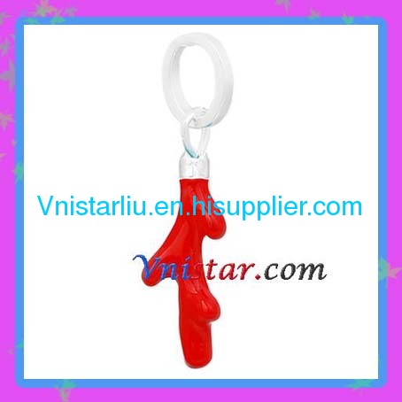 Wholesale silver plated red coral shaped charms UC268
