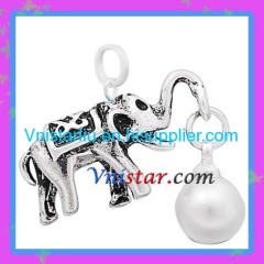 Wholesale antique silver plated elephant charms UC274