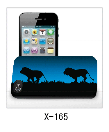leo picture iPhone 4 3d case,pc case rubber coated,multiple colors avaliable