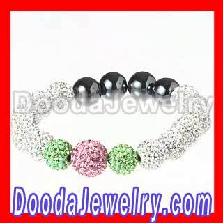 2012 NEW Trend AKA Style Pink & Green Crystal Bracelets Wholesale
