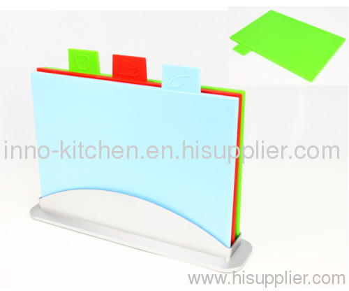 Plastic Color Coded Rectangle Index Chopping Board, Set of 3