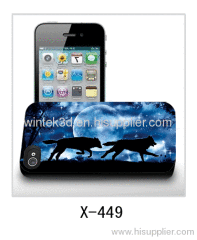 Wolf picture iPhone4 3d cases,pc case rubber coated
