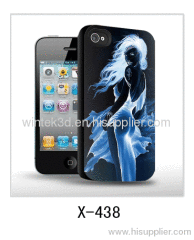 3d case iPhone4 pc case rubber coated