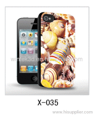 Sea Sheel iPhone4 3d picture case,pc case rubber coated
