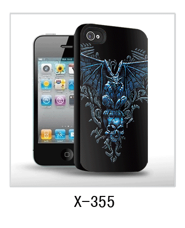 skull picture 3d picture case of Iphone,pc case rubber coated,multiple colors available