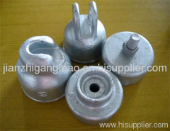 Metallic socket type caps for suspension insulator