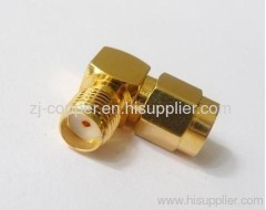 RF Connector Adapter SMA male to SMA female right angle