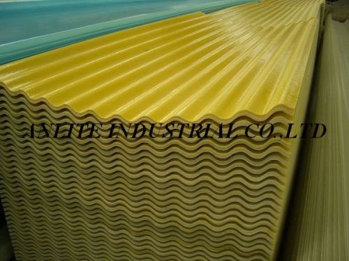 FRP round wave corrugated roofing tile with good price 20years warranty