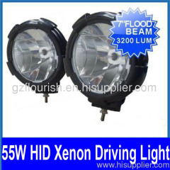 7" 55W HID Xenon Driving Light SUV ATV 4WD Jeep Off-Road 9-16V Spot/Spread Beam 3200lm IP67