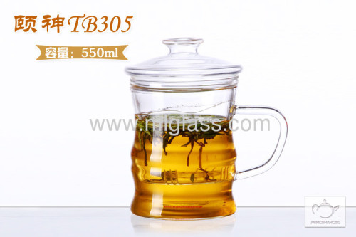 400ML Clear glass tea cups