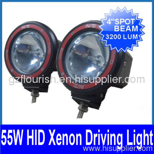 4" 55W HID Xenon Driving Light SUV ATV Jeep Off-Road 9-16V Spot/Flood Beam 3200lm IP67