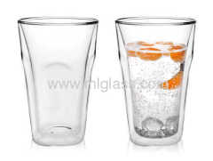 Double wall glass cups