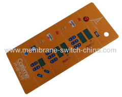 membrane switch overlay with LCD window