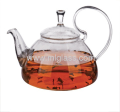 Heat resistant borosilicate transparent glass teapot