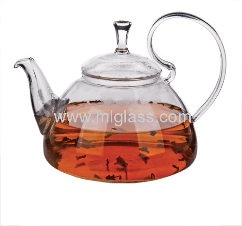 transparent glass teapot