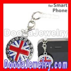 UK Flag Charm iphone earphone jack plug wholesale