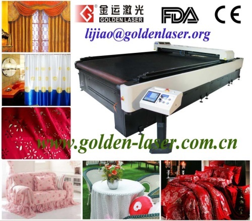 Roll Fabric Laser Cutting Machine With Auto Feed Contiue Worktable