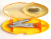 Yellow Zinc Alloy Drawing compasses
