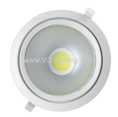 8" 20W Aluminium CIRCULAR COB LED downlight/Angle:80°