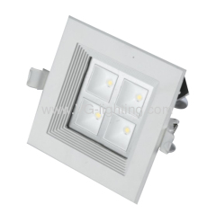 Square Grid power LED down lights in White Color