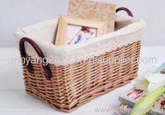 Fine wicker basket storage