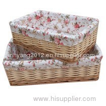 Elegant willow basket storage