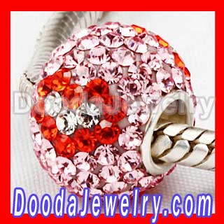 european Hearts Charm swarovski Austrian Crystal beads wholesale