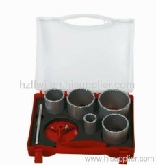 7pcs tungsten carbide grit hole saw set