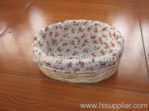 wooden wicker basket