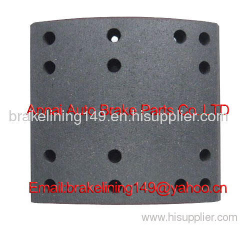 brake lining FMSI:4707 ANC CAM,heavy vehicle brake parts,friction lining,flat head rivet,drum liner