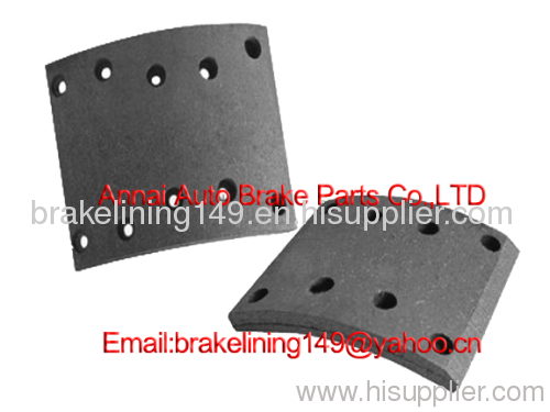 brake lining WVA:19579 BFMC:MB/ 75/1,mercedes brake parts,asbestos free brake lining,asbestos brake lining