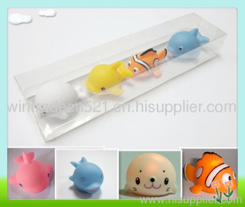 Bath toy animals set