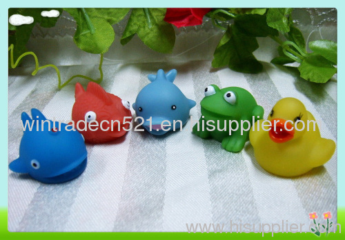 Mini bath toy small rubber animals