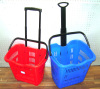 Coloful plastic supermarket shopping basket