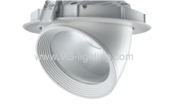 white color 8W/10W/20W Aluminium adjustable Round COB LED downlight